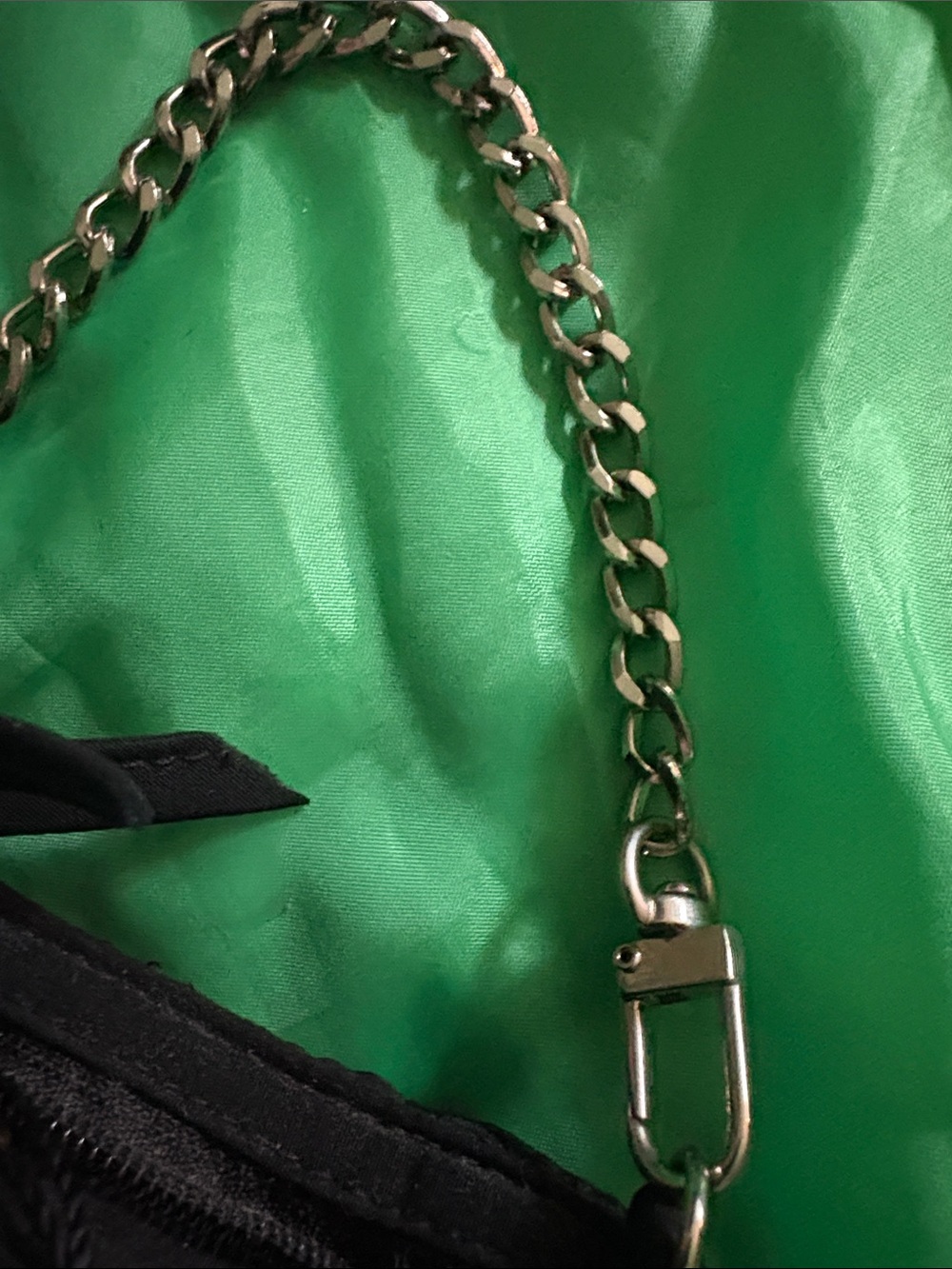 Vera Bradley Black Quilted Mini Chain-Handle Shoulder Bag - Picture 6 of 8